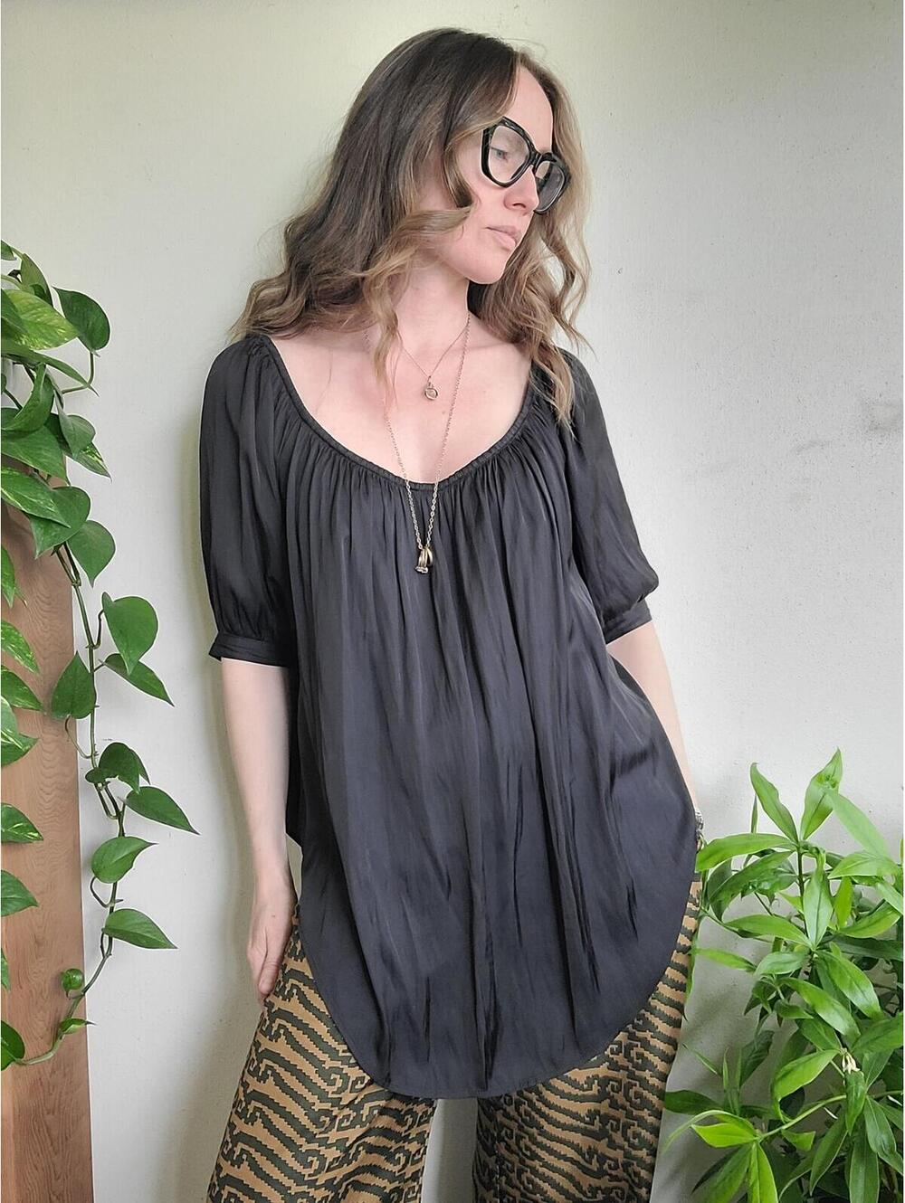 The Gypset Scoop Neck Blouse by Smythe L-XL